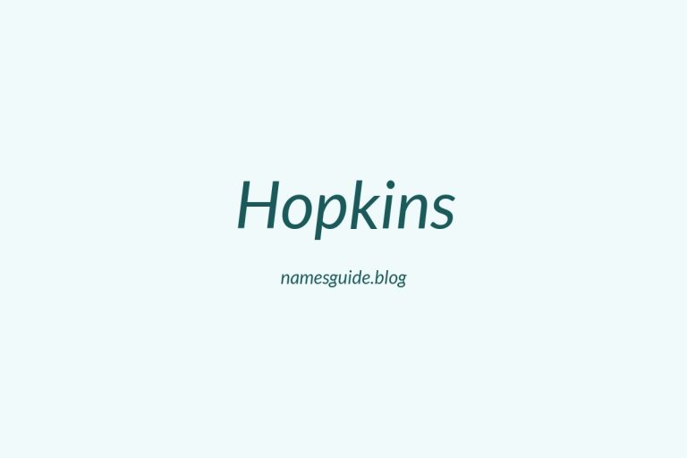 Origin and Meaning of Last Name Hopkins