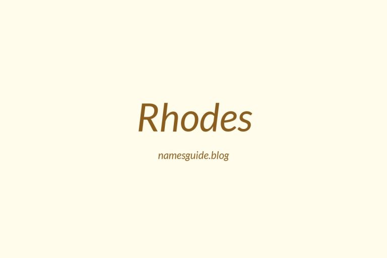 Origin and Meaning of Last Name Rhodes