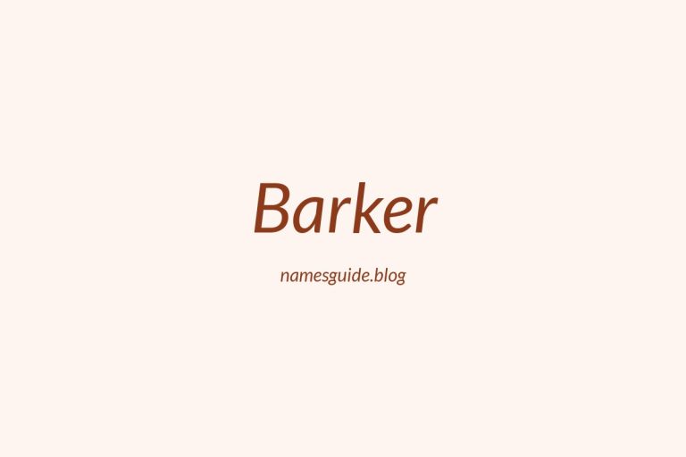 Origin and Meaning of Last Name Barker