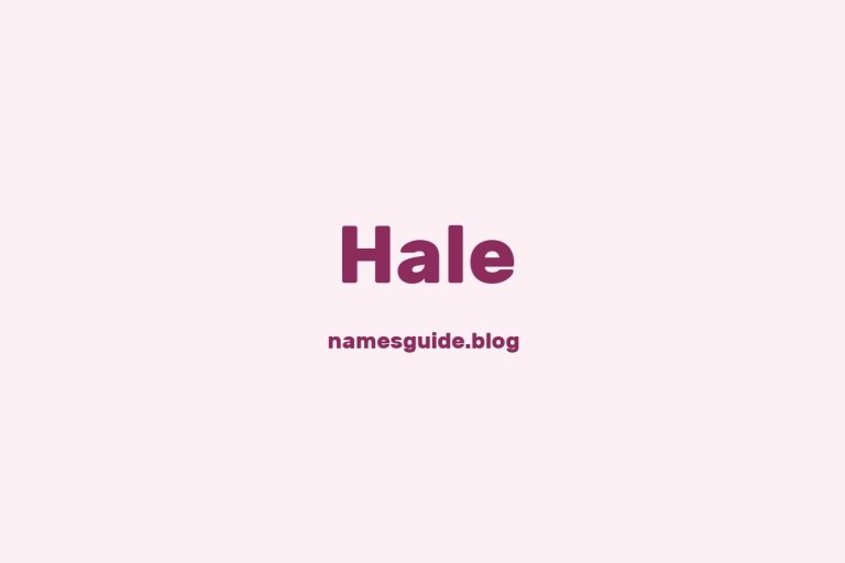 Origin and Meaning of Last Name Hale
