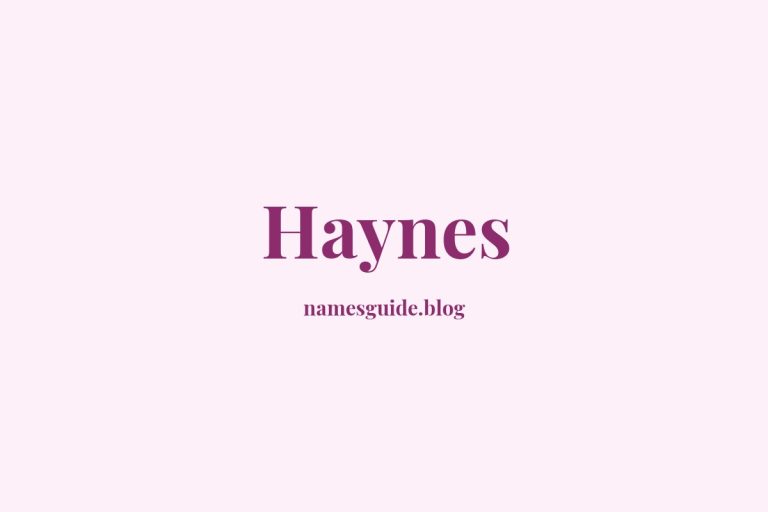 Origin and Meaning of Last Name Haynes