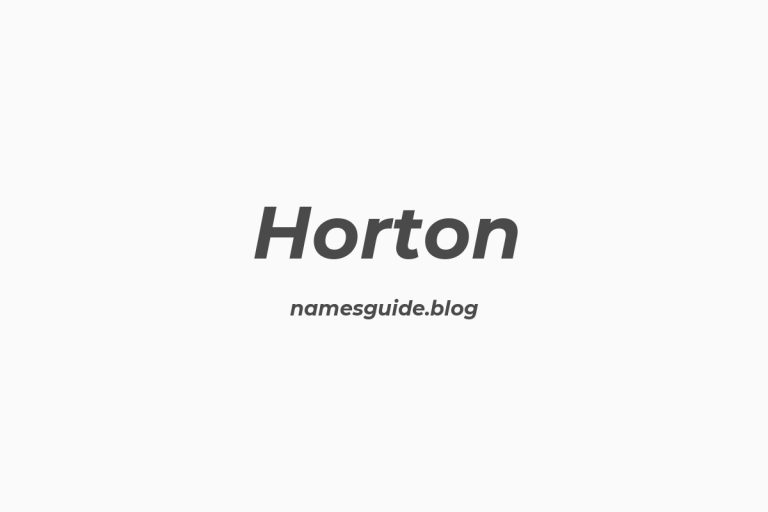 Origin and Meaning of Last Name Horton
