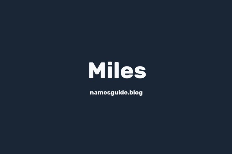 Origin and Meaning of Last Name Miles