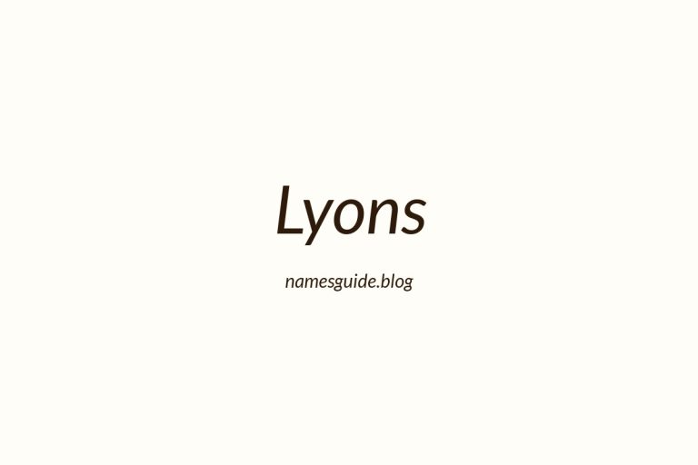 Origin and Meaning of Last Name Lyons