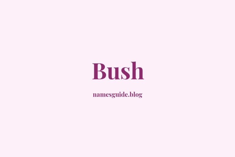 Origin and Meaning of Last Name Bush