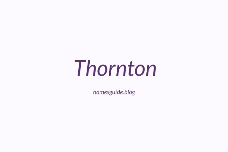 Origin and Meaning of Last Name Thornton