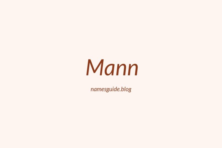 Origin and Meaning of Last Name Mann