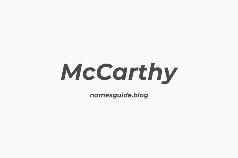 Origin and Meaning of Last Name McCarthy