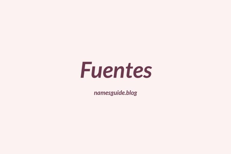 Origin and Meaning of Last Name Fuentes