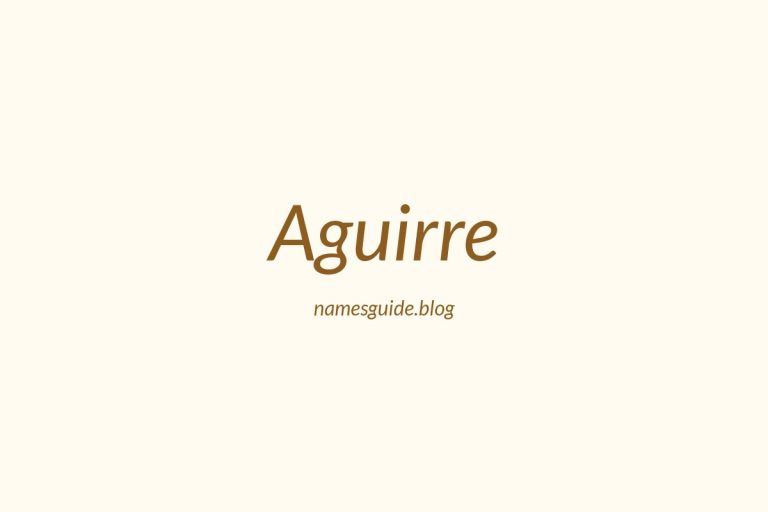 Origin and Meaning of Last Name Aguirre