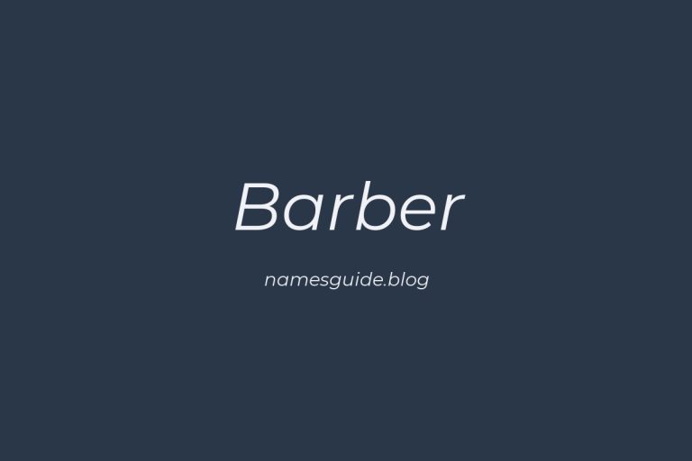 Origin and Meaning of Last Name Barber