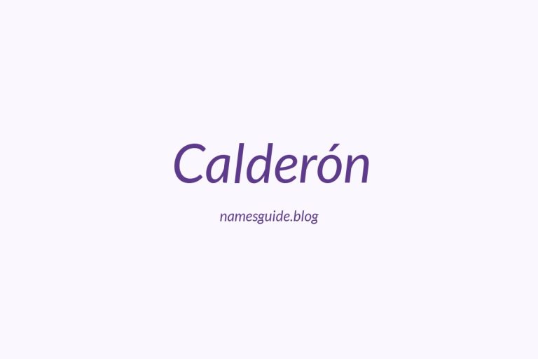 Origin and Meaning of Last Name Calderón