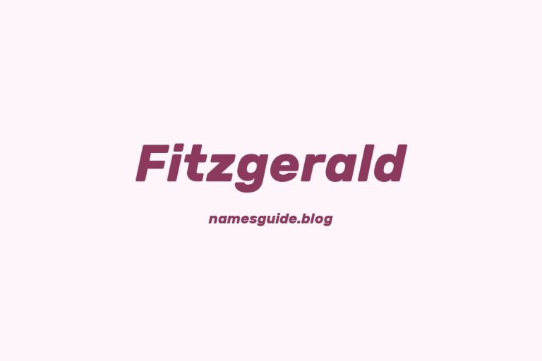 Origin and Meaning of Last Name Fitzgerald