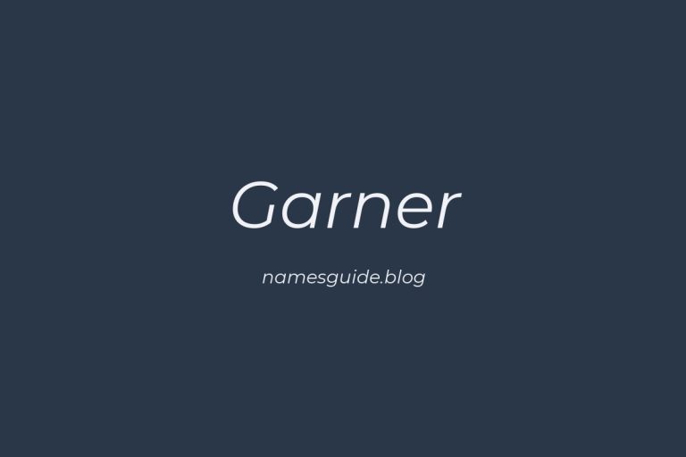 Origin and Meaning of Last Name Garner