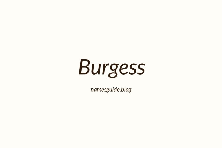 Origin and Meaning of Last Name Burgess