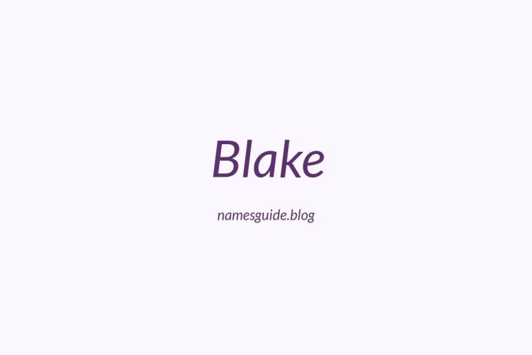 Origin and Meaning of Last Name Blake