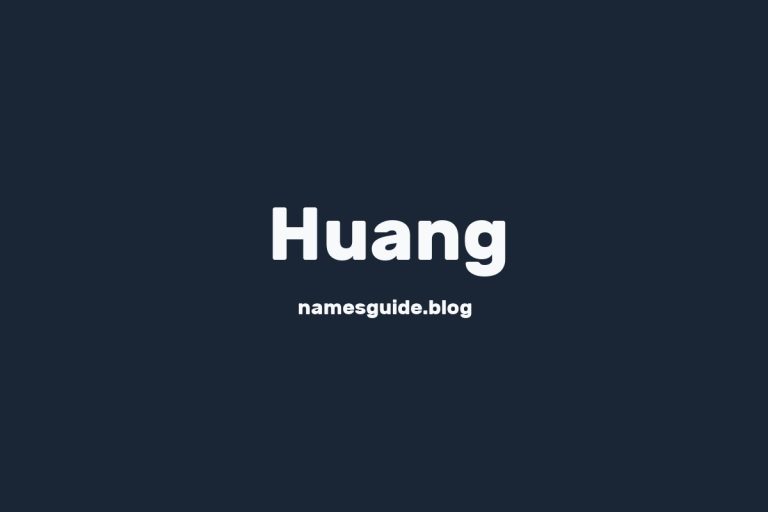 Origin and Meaning of Last Name Huang