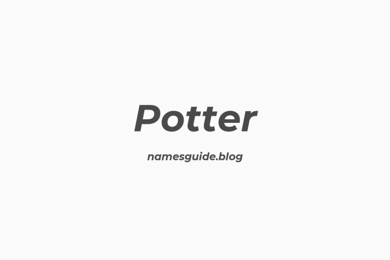 Origin and Meaning of Last Name Potter