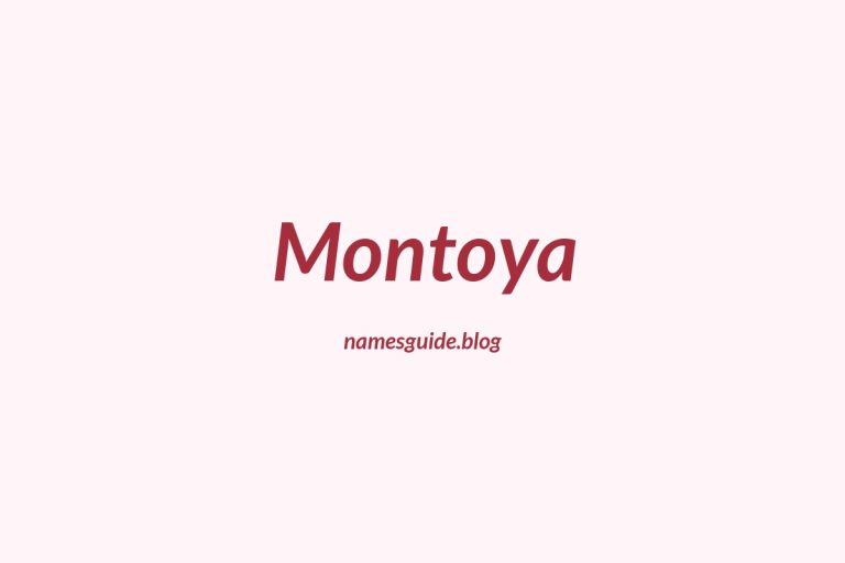 Origin and Meaning of Last Name Montoya