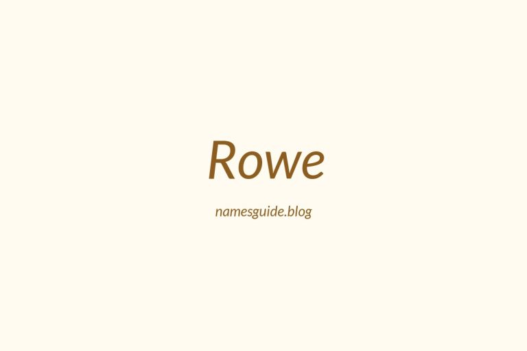 Origin and Meaning of Last Name Rowe