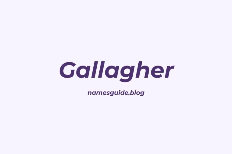 Origin and Meaning of Last Name Gallagher