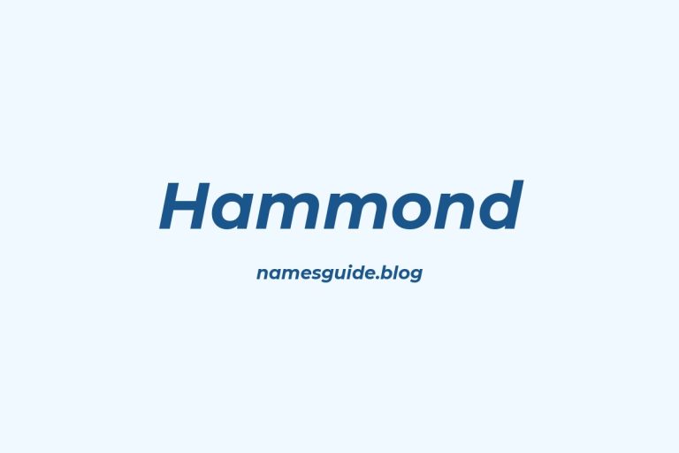 Origin and Meaning of Last Name Hammond