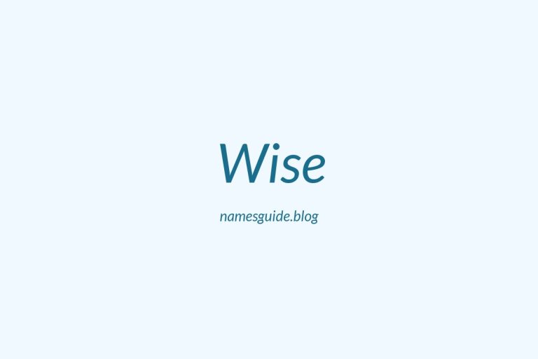 Origin and Meaning of Last Name Wise