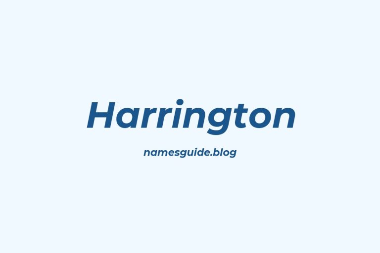 Origin and Meaning of Last Name Harrington
