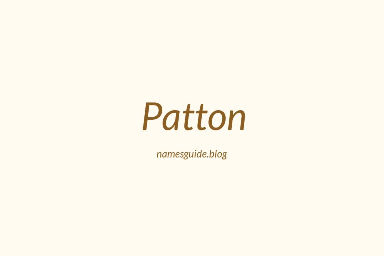 Origin and Meaning of Last Name Patton