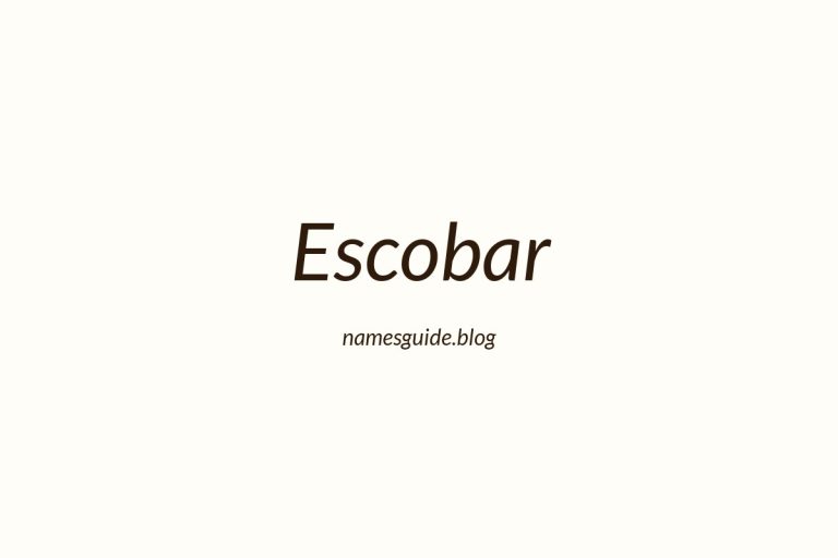 Origin and Meaning of Last Name Escobar