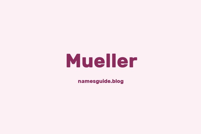 Origin and Meaning of Last Name Mueller