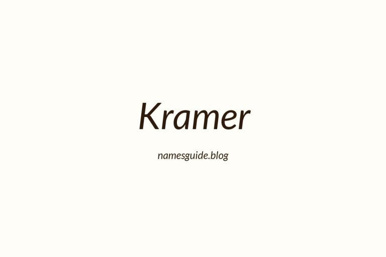 Origin and Meaning of Last Name Kramer