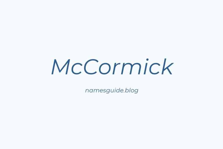 Origin and Meaning of Last Name McCormick