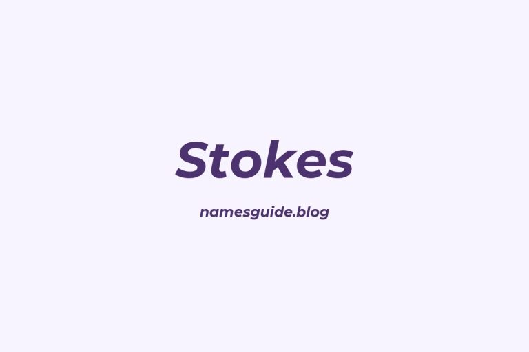 Origin and Meaning of Last Name Stokes