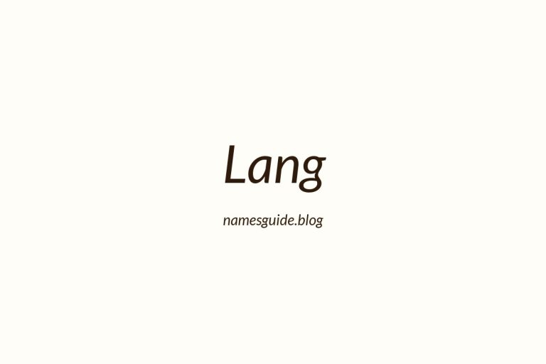 Origin and Meaning of Last Name Lang