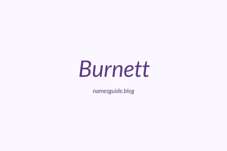 Origin and Meaning of Last Name Burnett