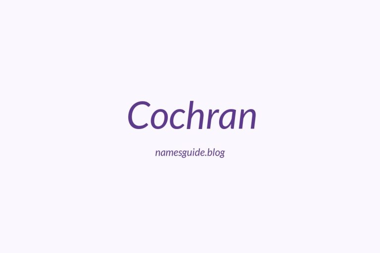 Origin and Meaning of Last Name Cochran