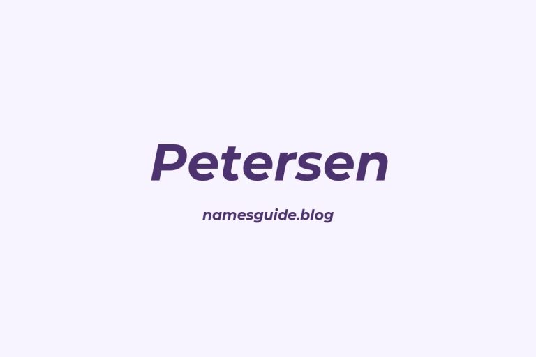 Origin and Meaning of Last Name Petersen