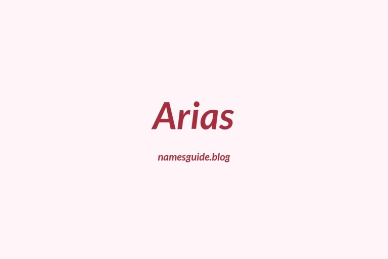 Origin and Meaning of Last Name Arias