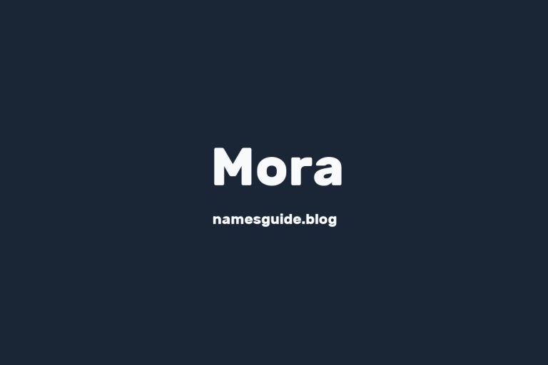 Origin and Meaning of Last Name Mora