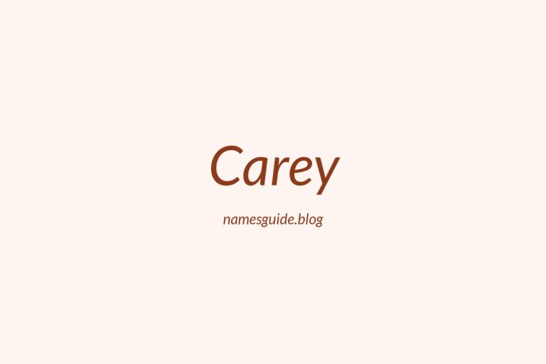 Origin and Meaning of Last Name Carey