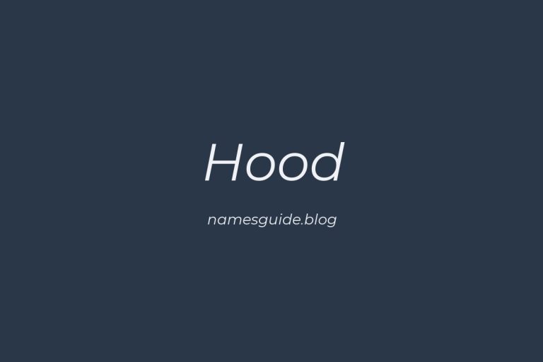 Origin and Meaning of Last Name Hood