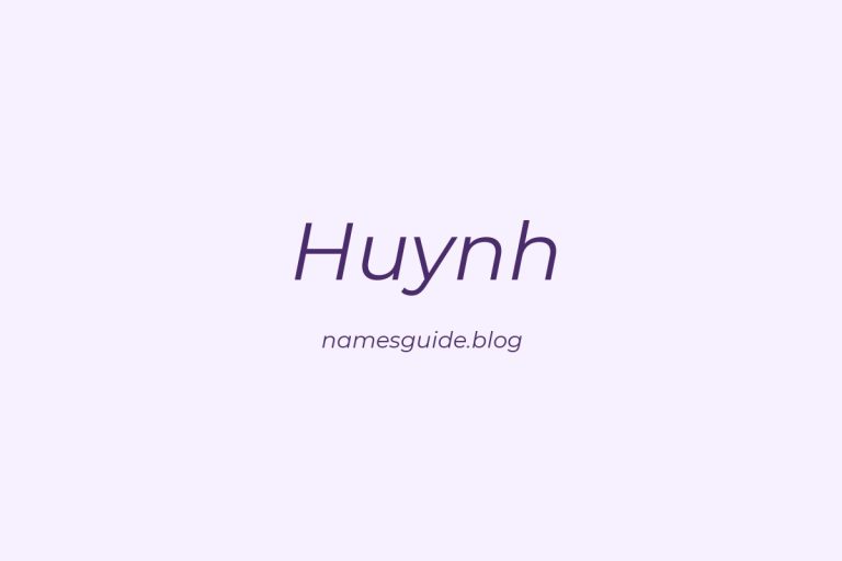 Origin and Meaning of Last Name Huynh