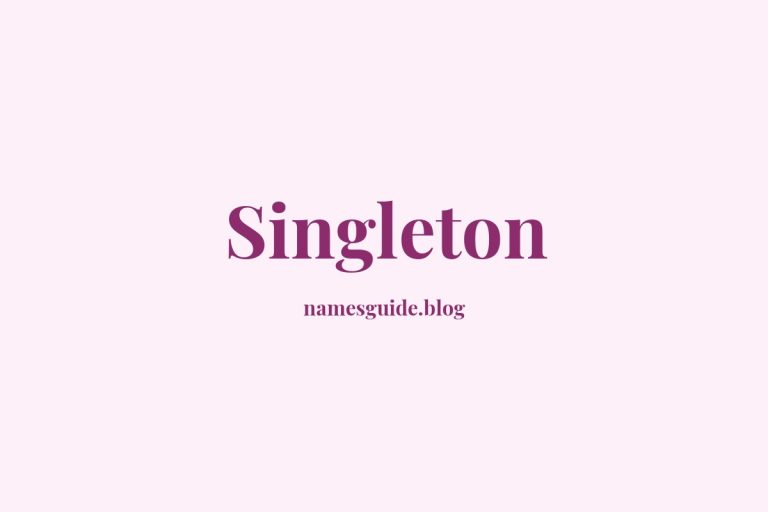 Origin and Meaning of Last Name Singleton