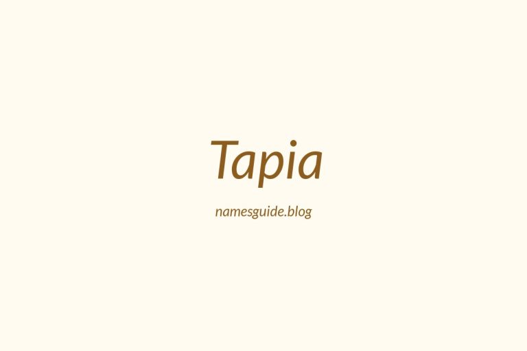Origin and Meaning of Last Name Tapia