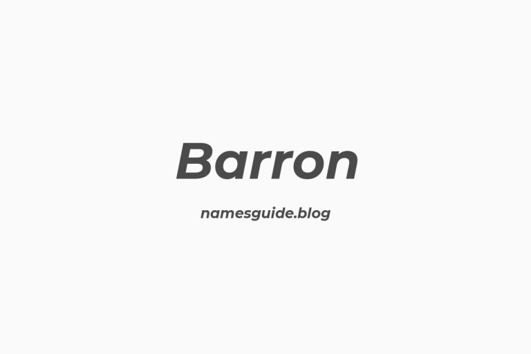Origin and Meaning of Last Name Barron