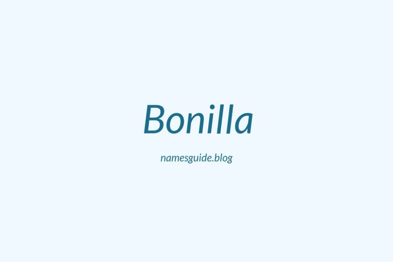 Origin and Meaning of Last Name Bonilla