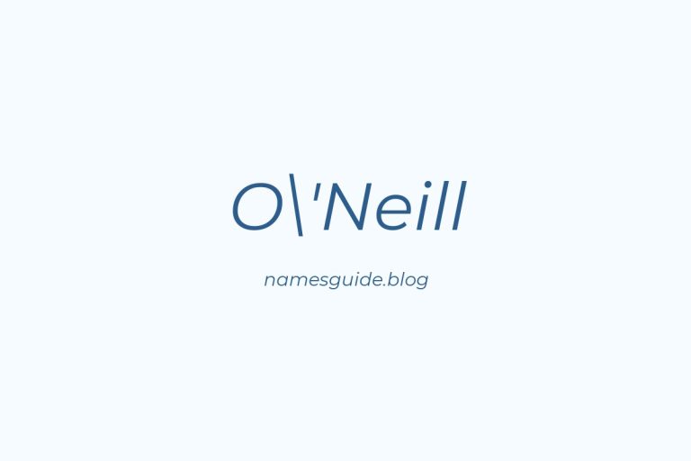 Origin and Meaning of Last Name O\’Neill