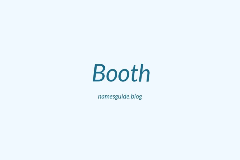 Origin and Meaning of Last Name Booth