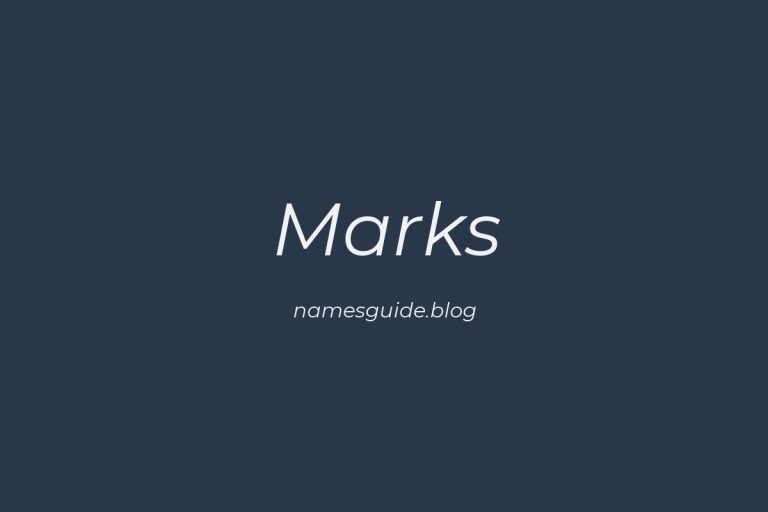 Origin and Meaning of Last Name Marks